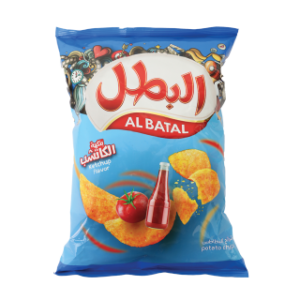 البطل شرائح بطاطس بنكهة الكاتشب - 120 غرام