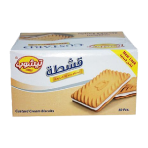 تيشوب بسكويت بكريمة الكاسترد - 50×25 غرام