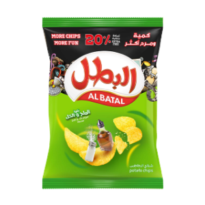 البطل البطل البطاطس بالملح والخل - 120 غرام