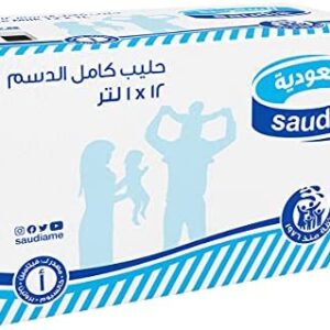 السعودية حليب طويل الأجل كامل الدسم ١٢*١لتر
